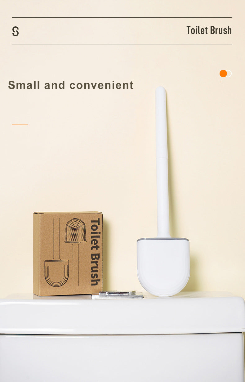Silicone Toilet Brush with Wall-Mount Holder