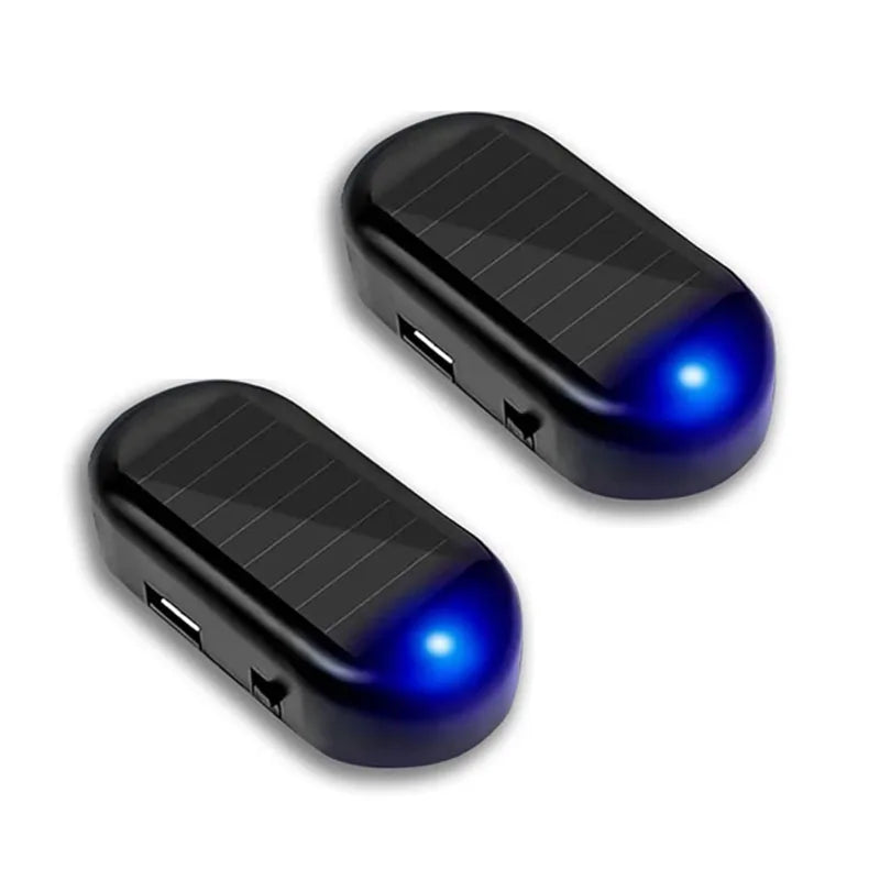 Solar Powered Simulated Car Alarm LED Light