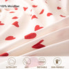 Red Heart Print Duvet Cover Set with Pillowcases