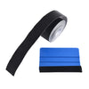 Roll of high-gloss black vinyl wrap strip for cars and DIY projects