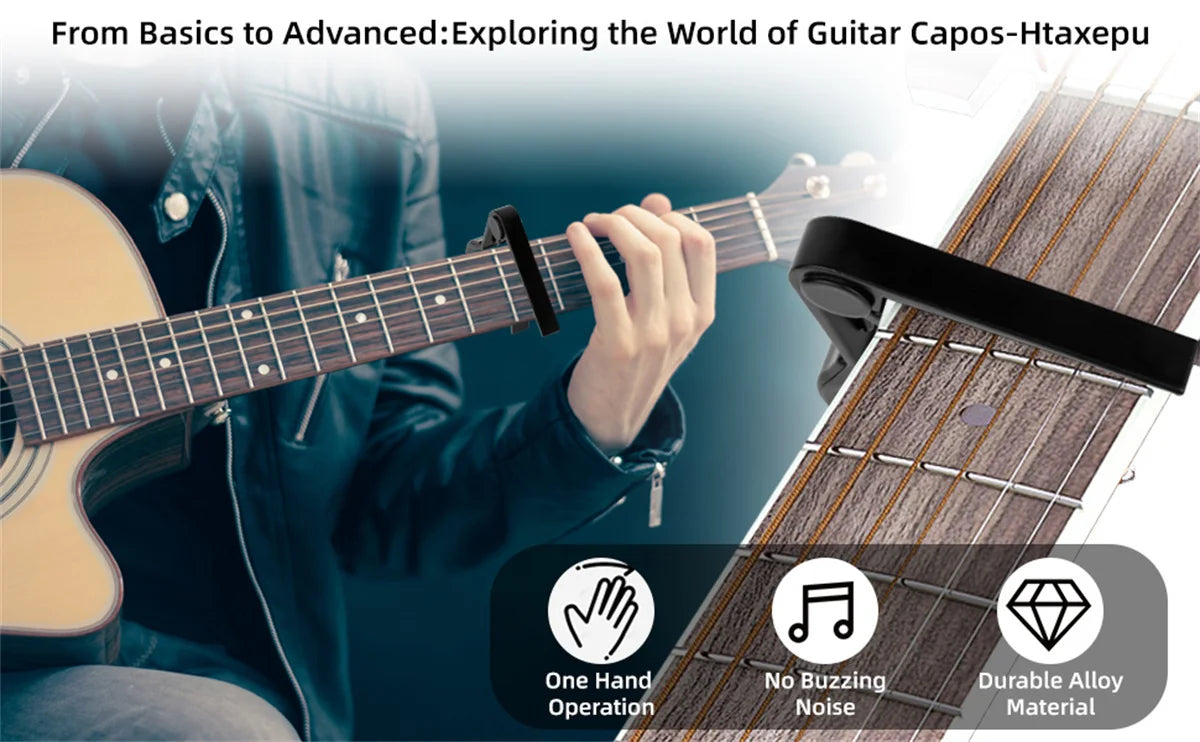 Precision Guitar Capo for Acoustic, Electric & Classical Guitars