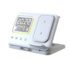 Base de carga inalámbrica plegable 5 en 1 con pantalla LED