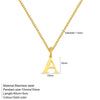 A-Z Initial Pendant Necklace in 18K Gold Plated Stainless Steel