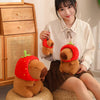 Cute Turtle Backpack Capybara Plush Toy Set