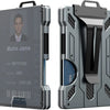 Slim Aluminum RFID Blocking Wallet with ID Window and Money Clip