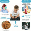 LCD writing tablet for kids showing various educational and safety features like eye protection and pigment safety