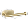 A brass or gold-toned stainless steel wall-mounted paper towel holder with a 16.2cm bar and a 4.5cm mounting plate.