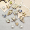 Beach-Themed Shoe Charms Set - 16 Pieces