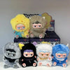 A collection of MONBOO Emotional Weather Station blind box figures in various colors and textures.