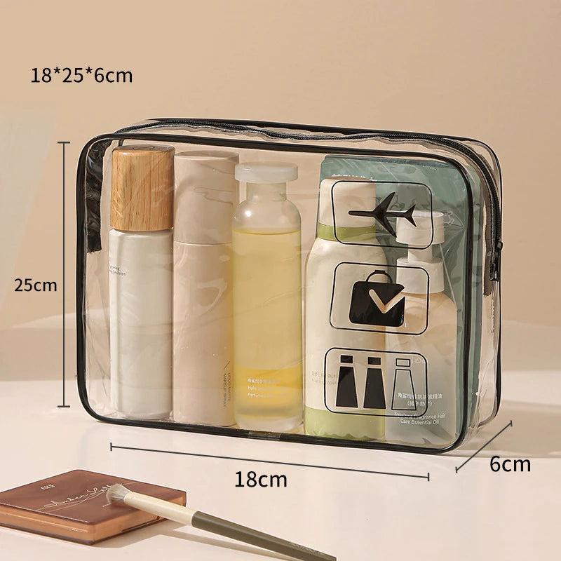Clear Travel Toiletry Bag with Zipper