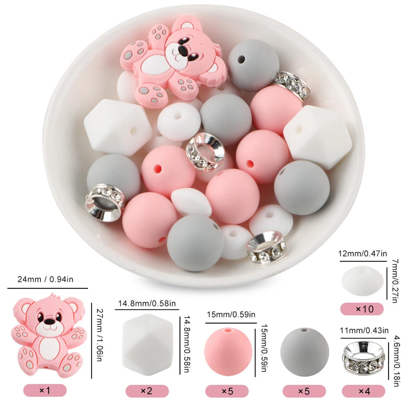 Cartoon Animal Silicone Focal Beads for Jewelry Making