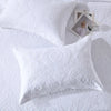 Quilted Cotton Pillow Cover Set with Embroidered Detail – Hypoallergenic 50x70 cm