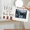 Wooden Pregnancy Countdown Picture Frame with Ultrasound Slot
