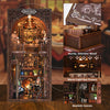 A wooden book nook kit featuring realistic scenes, a sensor switch, sturdy wood, and warm light eye protection.
