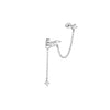 Aretes de Plata de Ley 925 con CZ y Borla de Cadena