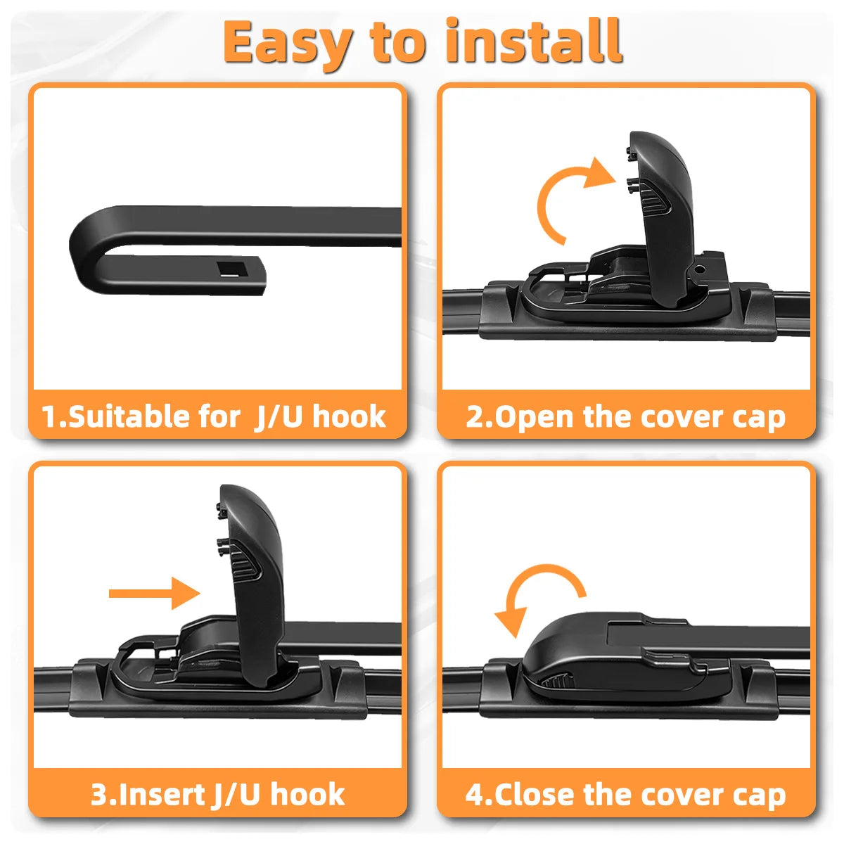 Universal Beam-Style Windshield Wiper Blades (Pair)