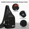 Men's Casual Crossbody Sling Bag with Multiple Pockets