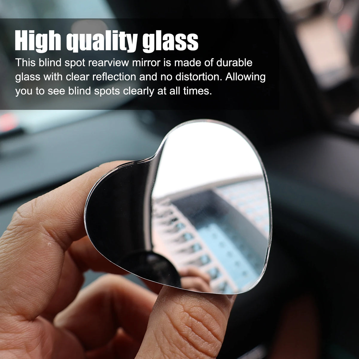 Heart-Shaped Car Blind Spot Mirrors (2-Pack)