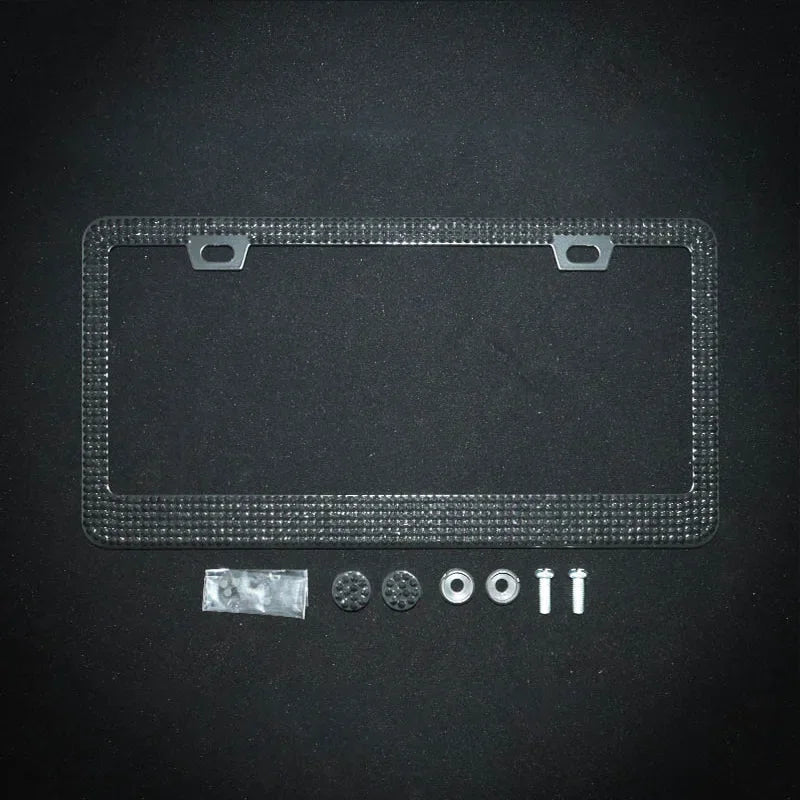 Crystal Rhinestone License Plate Frame for Cars