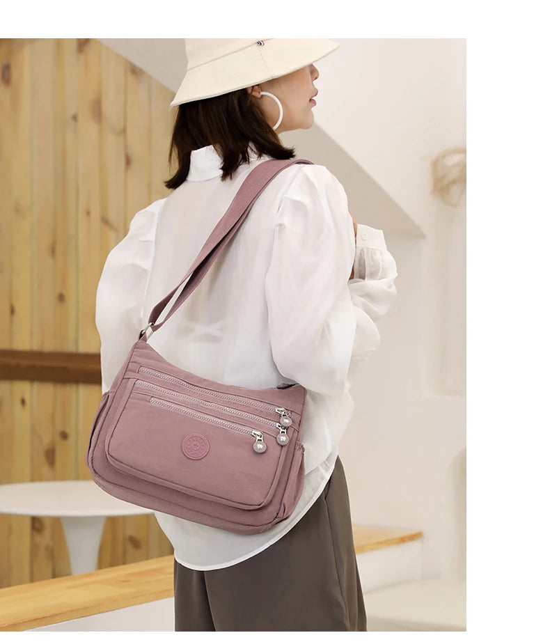 Waterproof Nylon Crossbody Bag for Women