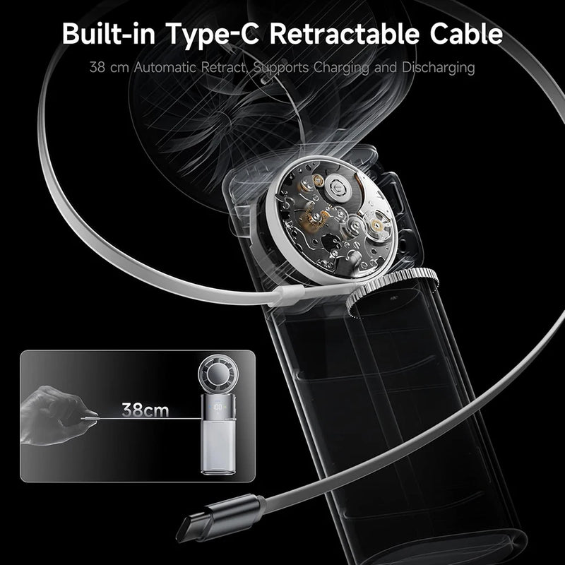 Portable Ice-Cooling Handheld Fan with Flexible Neck