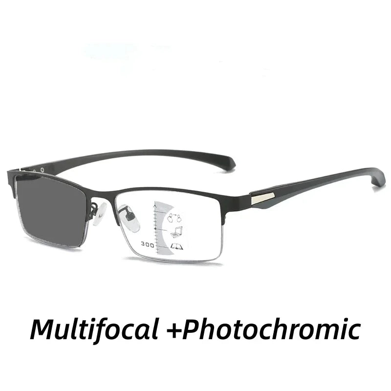Progressive Multifocal Photochromic Reading Glasses