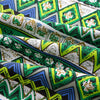 Bohemian Cotton Linen Fabric with Vintage Ethnic Print