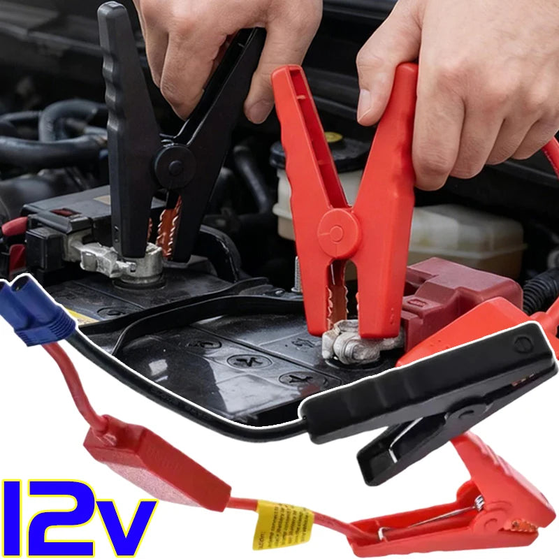 Heavy-Duty 12V Car Jump Starter Cable Clamps