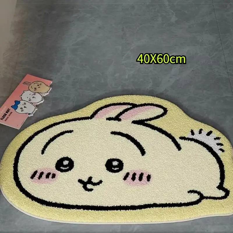Chiikawa Cartoon Plush Floor Mat