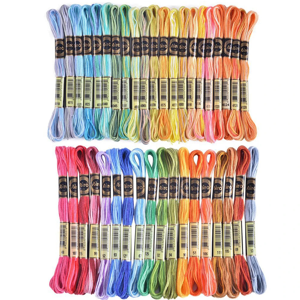 78-Color Ombré Embroidery Floss Set — 8-Meter Gradient Threads for Cross Stitch, Sewing & DIY Crafts