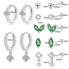 Moon-Shaped Stainless Steel Flatback Earrings