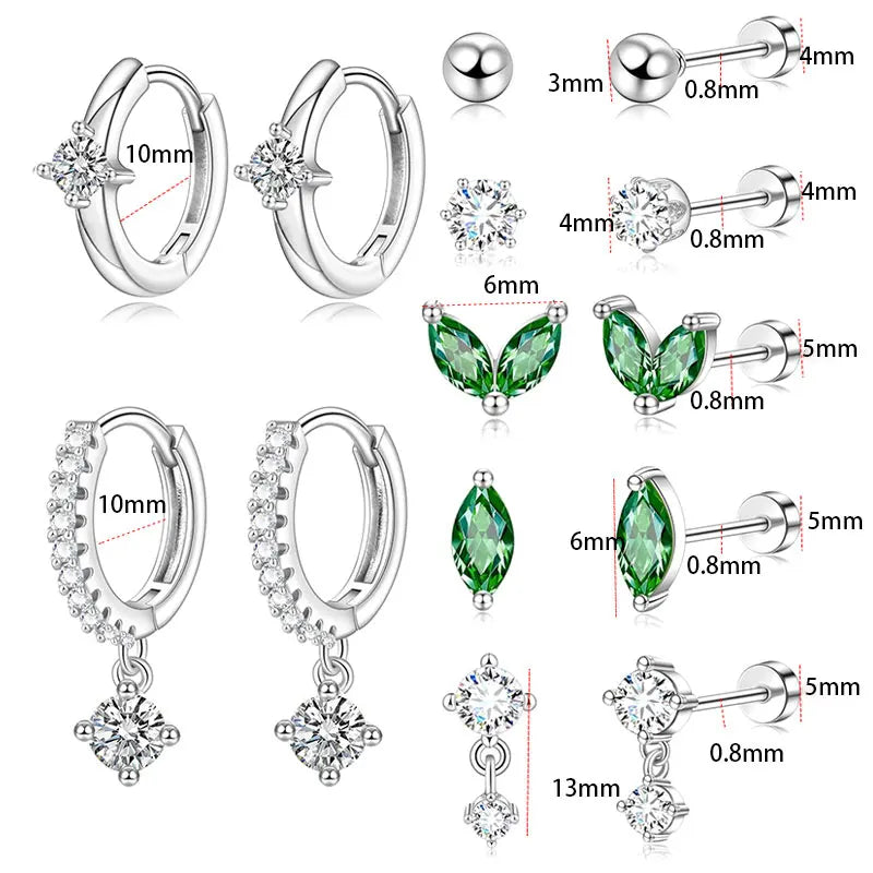 Moon-Shaped Stainless Steel Flatback Earrings