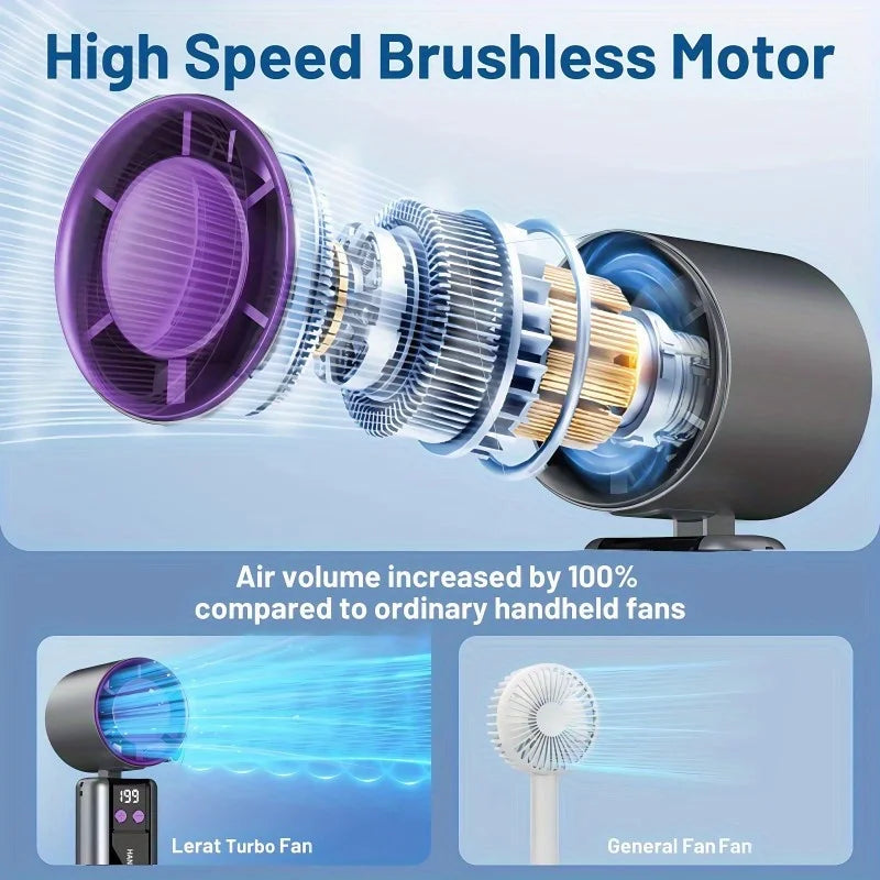 Foldable Turbo Fan with 200 Speed Settings