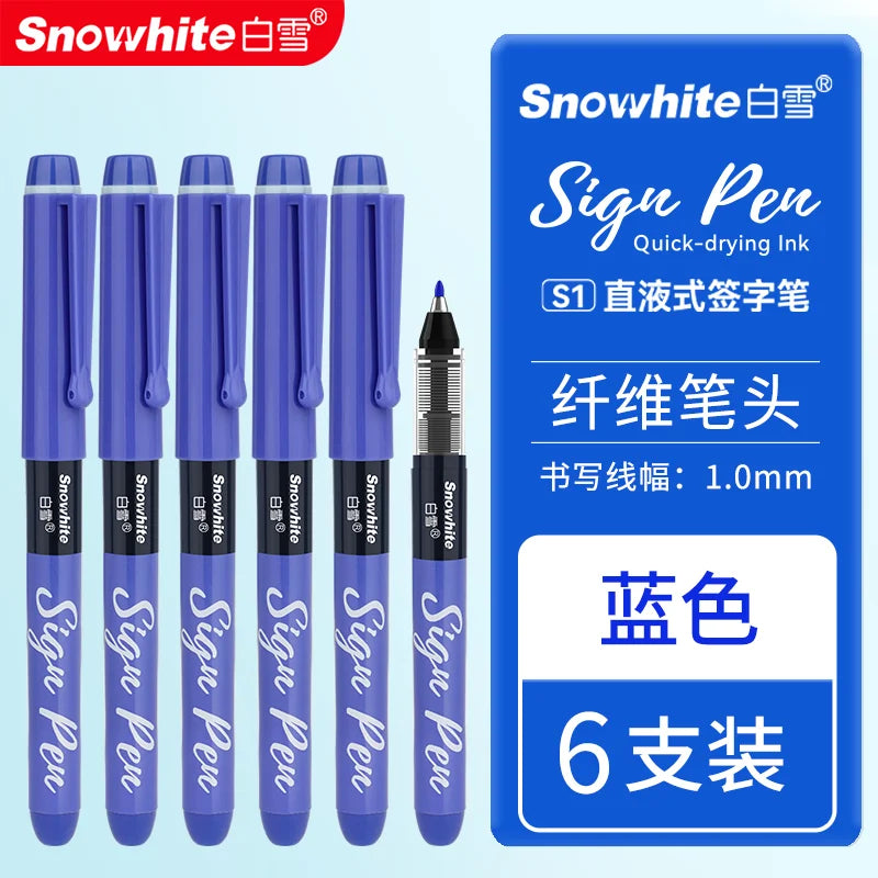 Snowhite Quick-Drying Sign Pen with 1.0mm Fiber Tip