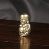 Vintage Brass Maitreya Buddha Desk Ornament