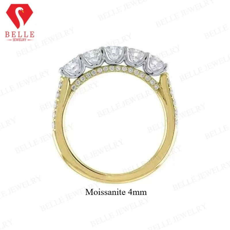 S925 Sterling Silver Moissanite Eternity Ring