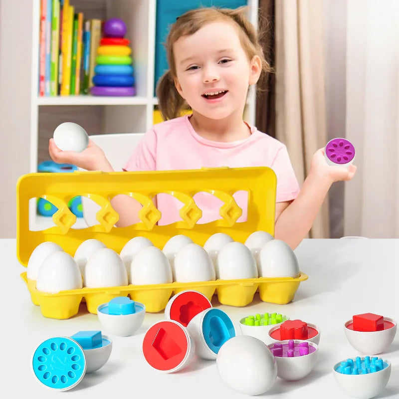 Montessori Shape-Matching Egg Puzzle Set for Toddlers