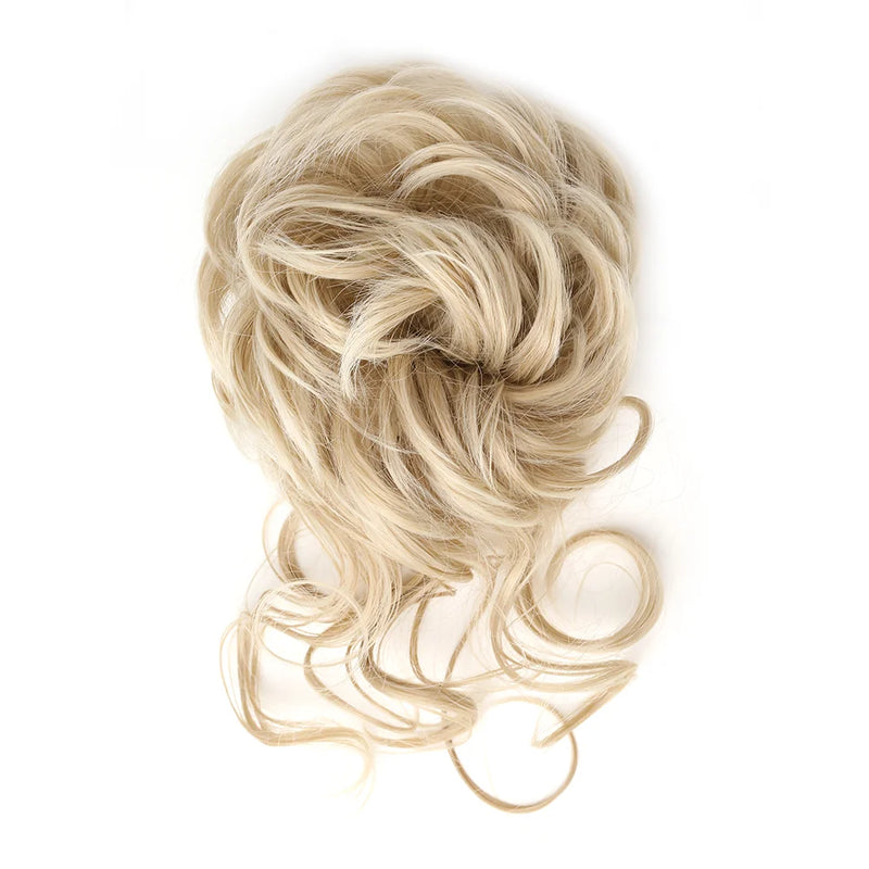 Synthetic Messy Bun Hair Extension with Claw Clip