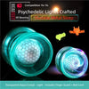 Transparent aqua crystal yo-yo with a smooth spin and anti-drop design featuring a finger guard and ball cord