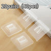 20 pairs of transparent double-sided adhesive wall hooks packaged in a box.