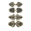 Vintage rotating sweater clips for cardigans and shawls in antique gold finish