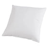 A white soft comfort cushion with breathable polyester fill.