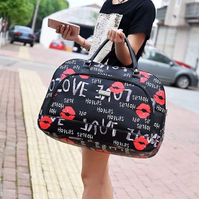 Floral Print Travel Duffle Bag for Women