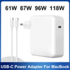 USB-C Power Adapter for MacBook Pro (61W / 87W / 96W / 118W)