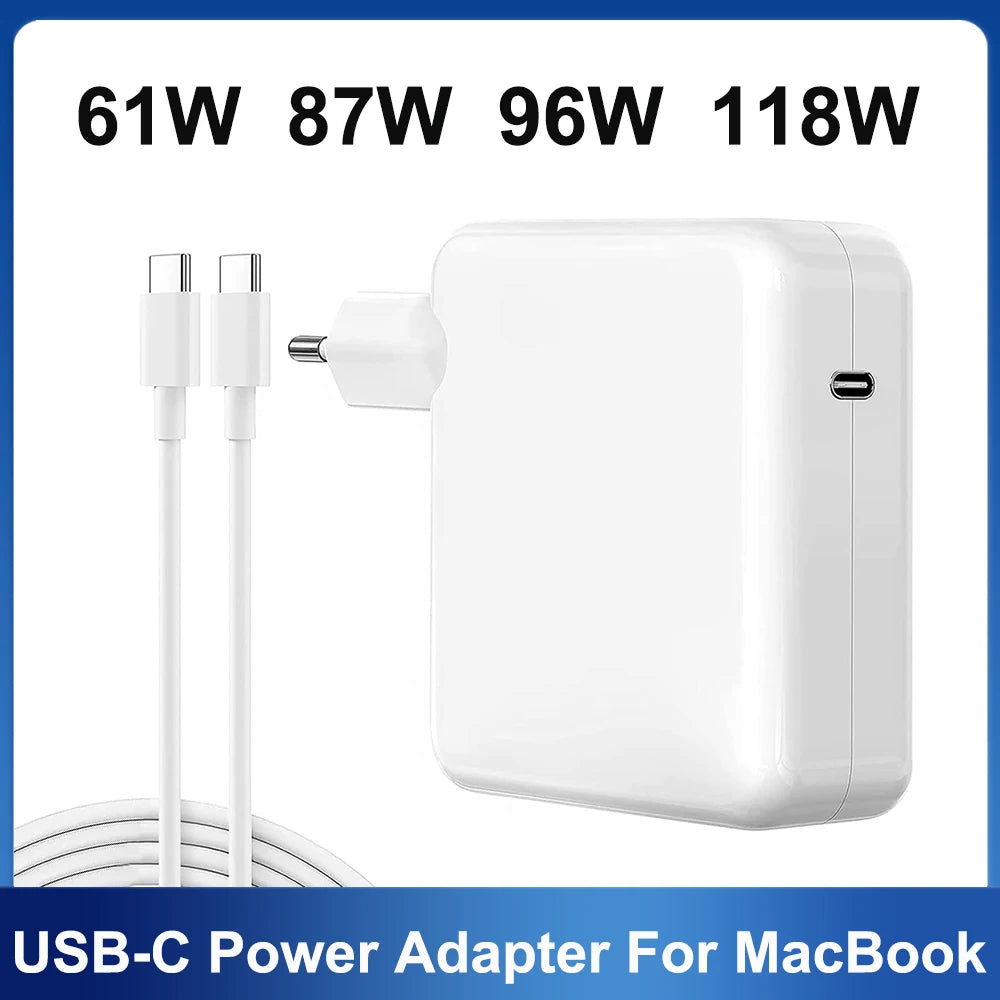 USB-C Power Adapter for MacBook Pro (61W / 87W / 96W / 118W)