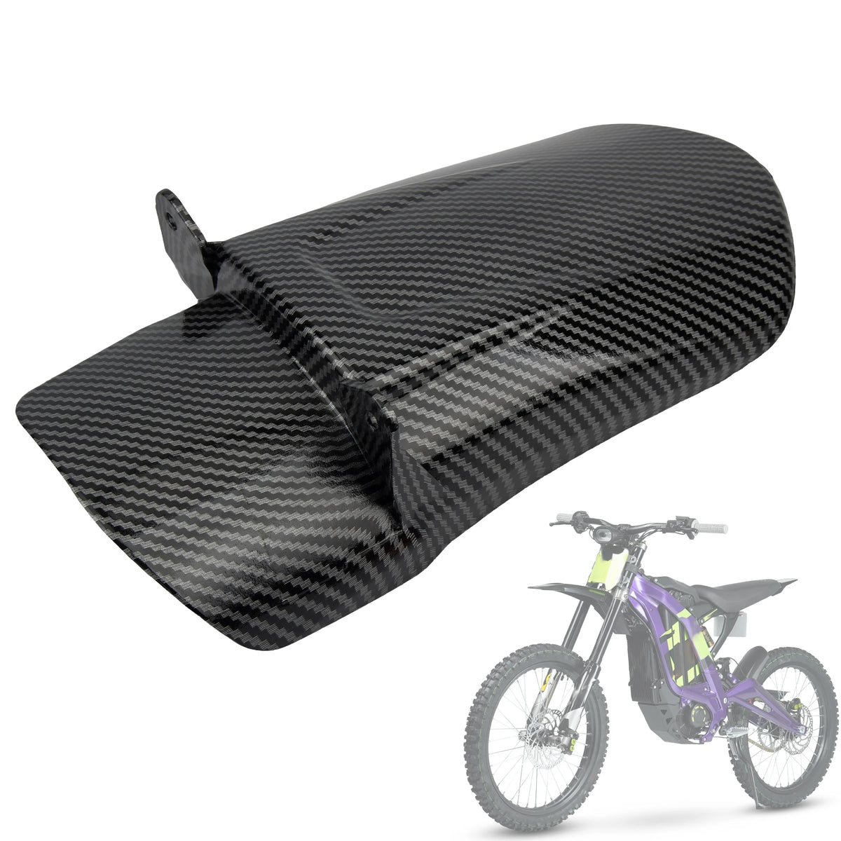 Carbon Fiber Style Rear Fender for Sur-Ron Light Bee S/X