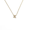 Initial Letter Pendant Necklace with Cubic Zirconia