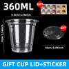 Clear Disposable Plastic Cups with Lids for Iced Drinks