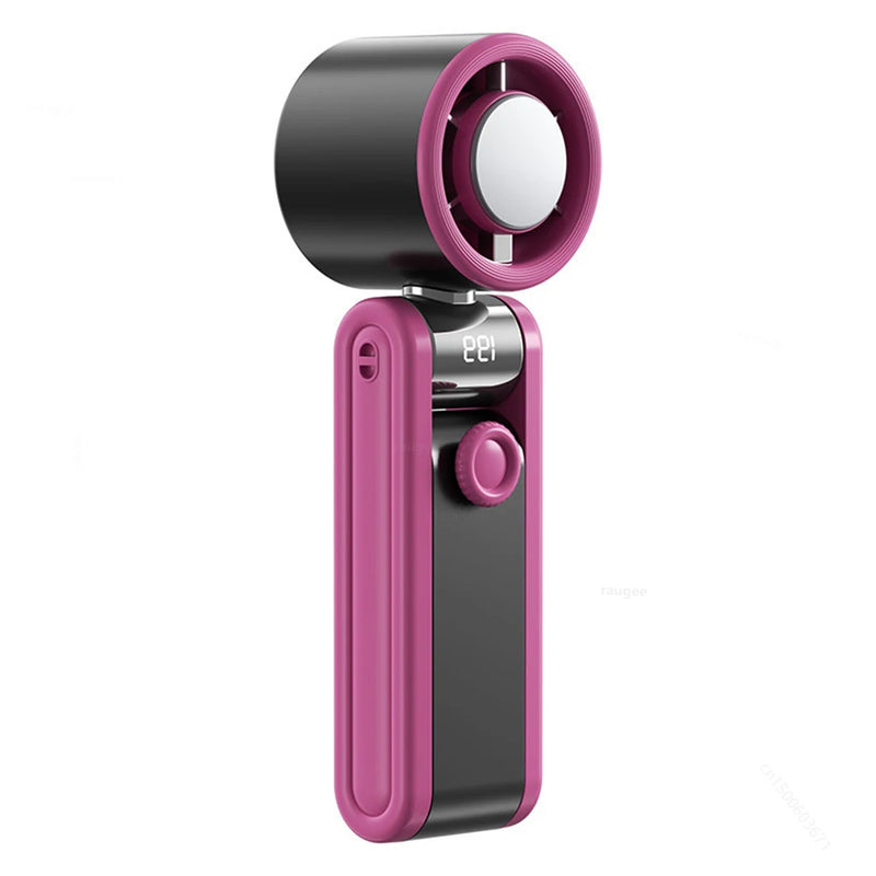 Tri-Fold Portable Cooling Fan with Digital Display