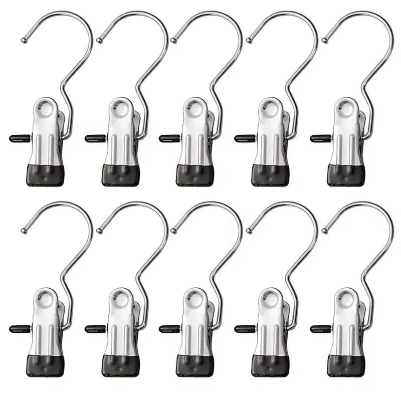 Stainless Steel Clothespins with Hooks